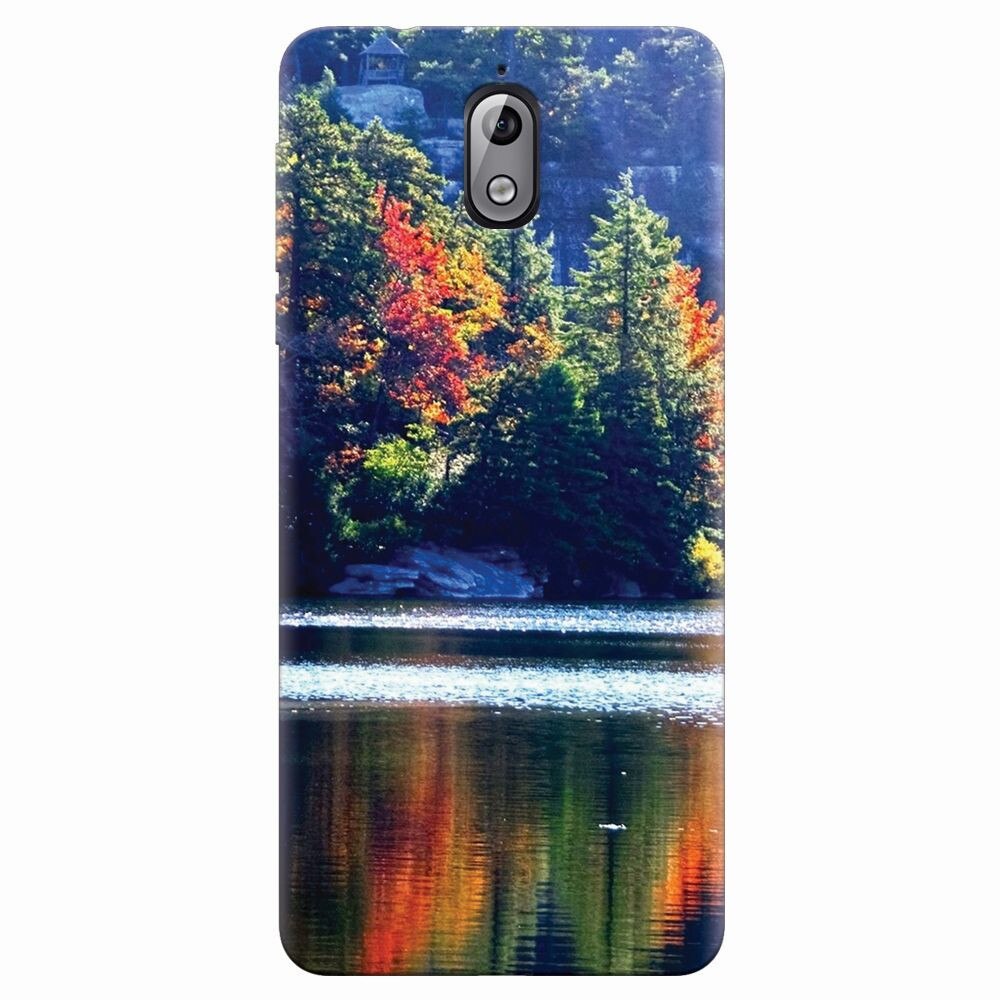 Husa silicon pentru Nokia 3.1, Lake Minnewaska Autumn