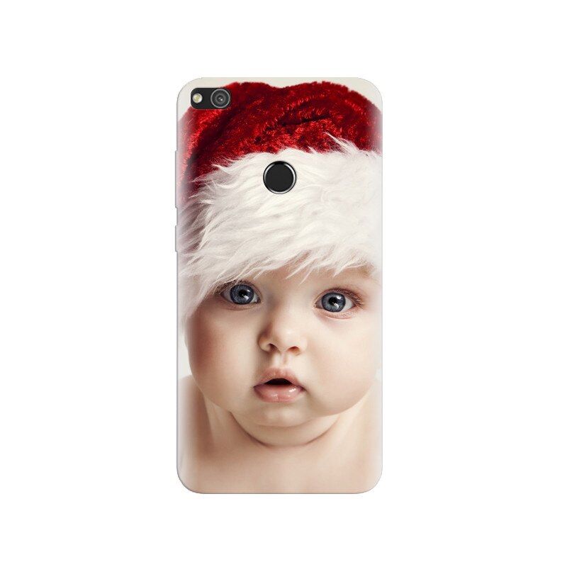 Husa Huawei P8 Lite 2017 Santa Claus Baby Red Hat Blue Eyes