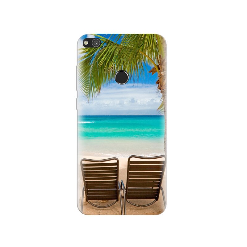 Husa Huawei P8 Lite 2017 Beach Chairs Palm Tree Seaside