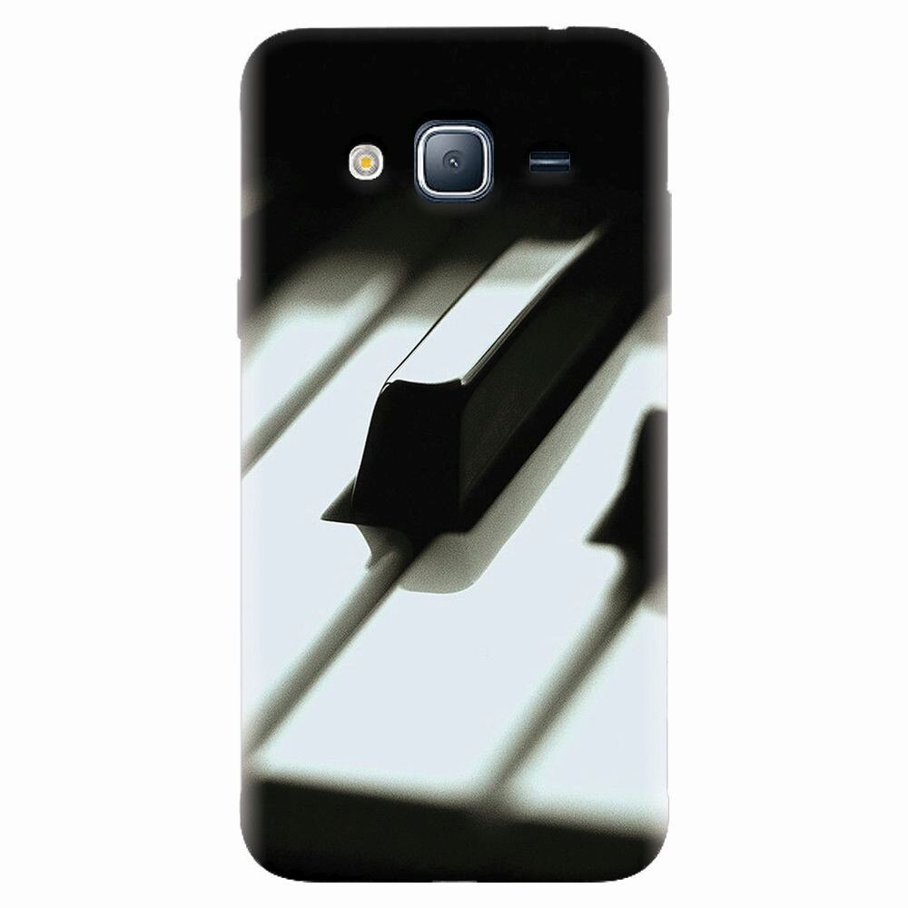 Husa silicon pentru Samsung Galaxy J5 2015, Piano Key Close Up Macro