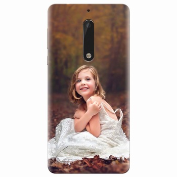 Husa silicon pentru Nokia 5, Girl In Wedding Dress Atest Autumn Husa silicon pentru Nokia 5, Girl In Wedding Dress Atest Autumn