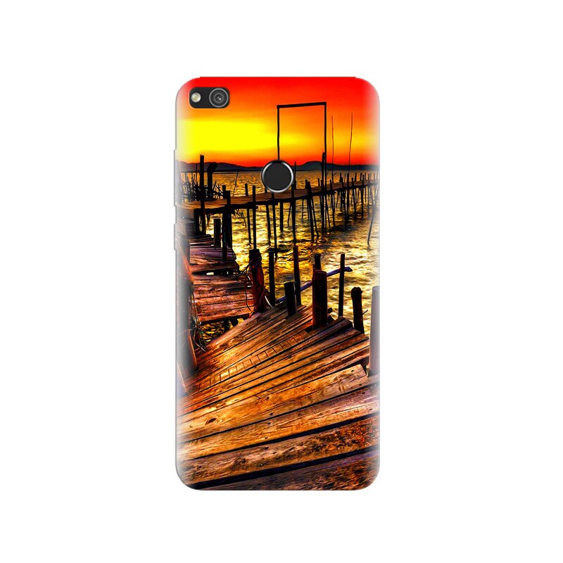 Husa Huawei P8 Lite 2017 Sunset Wooden Bridge Over Sea