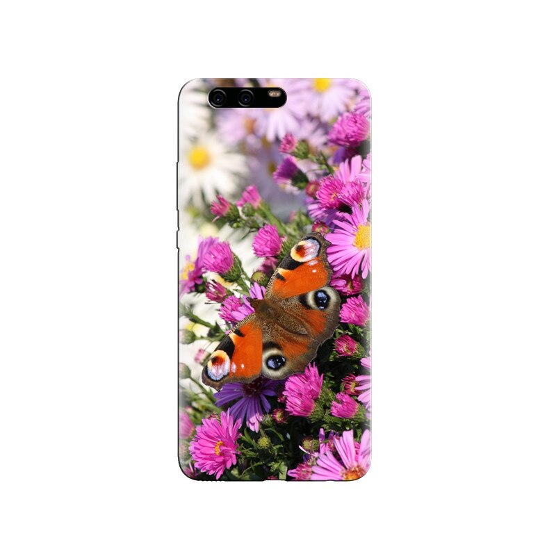 Husa Huawei P10 PLUS Purple Flowers Phone 002