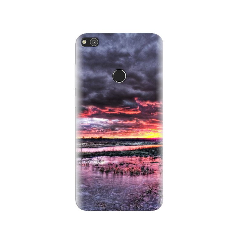 Husa Huawei P8 Lite 2017 Dramatic Sunset Over Frozen Marsh