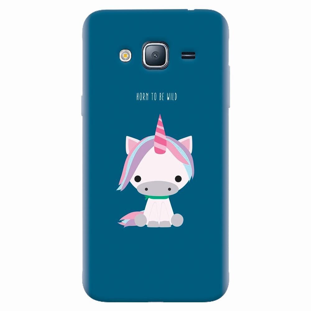 Husa silicon pentru Samsung Galaxy J7 2015, Horn To Be Wild Cute Unicorn