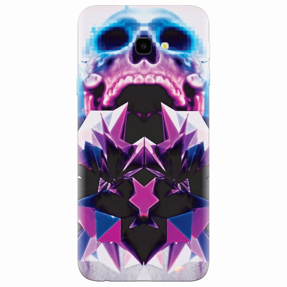Husa silicon pentru Samsung Galaxy J4 Plus, Abstract Framed Skull