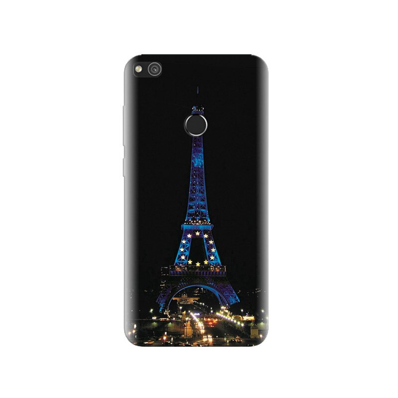 Husa Huawei P8 Lite 2017 Decore Eiffel Tower With Blue Light At Night