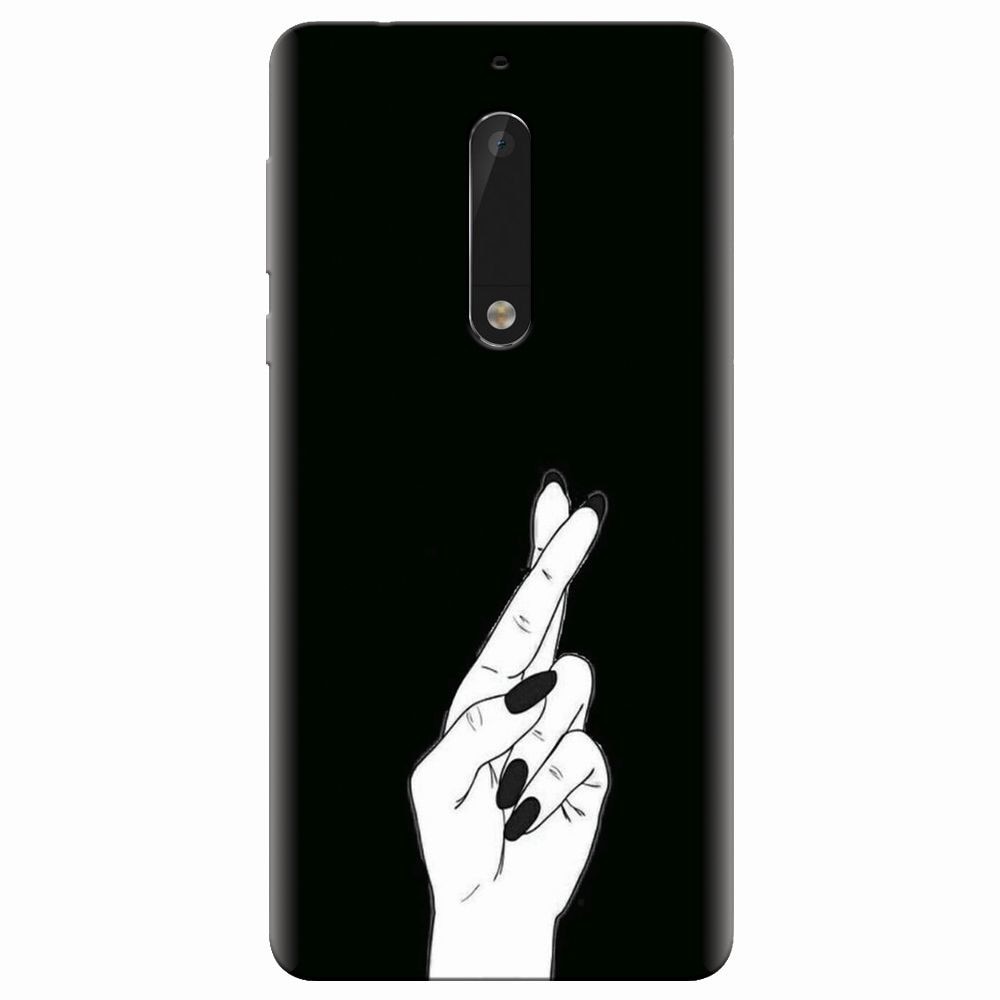 Husa silicon pentru Nokia 5, Finger Cross