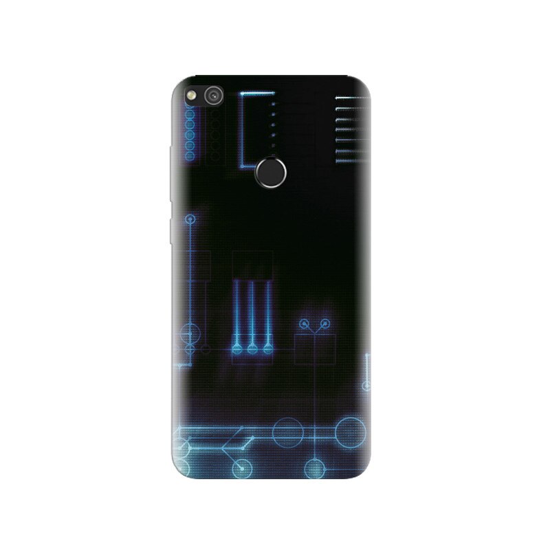 Husa Huawei P8 Lite 2017 Digital Blue Light Resolution 640 X 1136