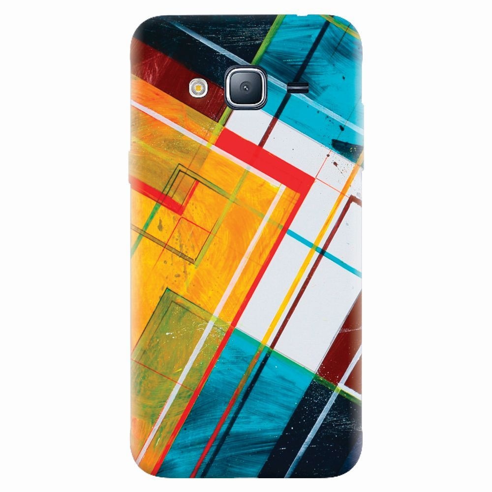 Husa silicon pentru Samsung Galaxy J7 2015, Abstraction Color Shape