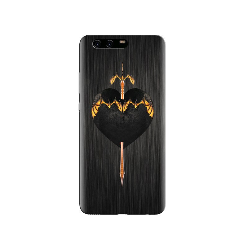 Husa Huawei P10 Sword In Heart With Black Background
