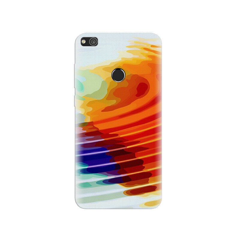 Husa Huawei P8 Lite 2017 Galaxy Note 3 Stock Watercolor Orange Paint Ripples