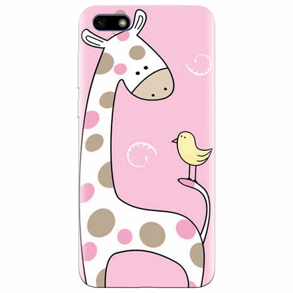 Husa silicon pentru Huawei Y5 Prime 2018, Cute Giraffe