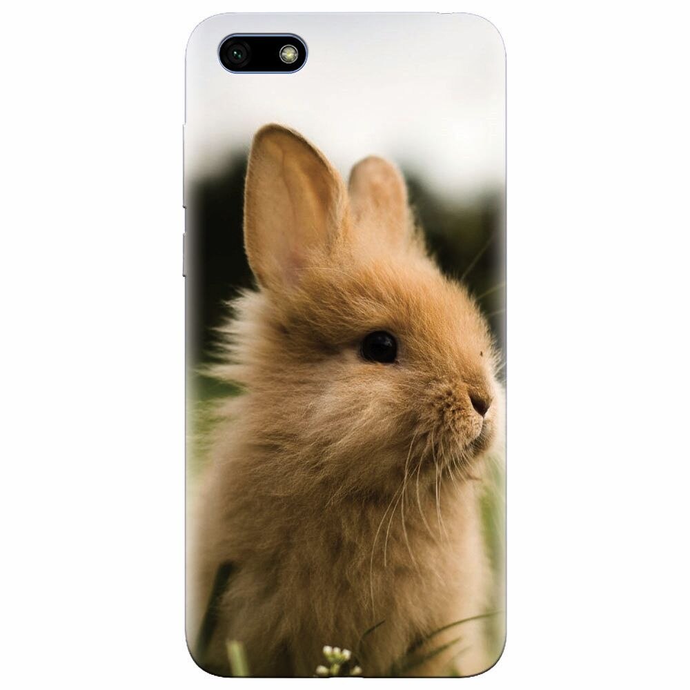 Husa silicon pentru Huawei Y5 Prime 2018, Cute Rabbit In Grass