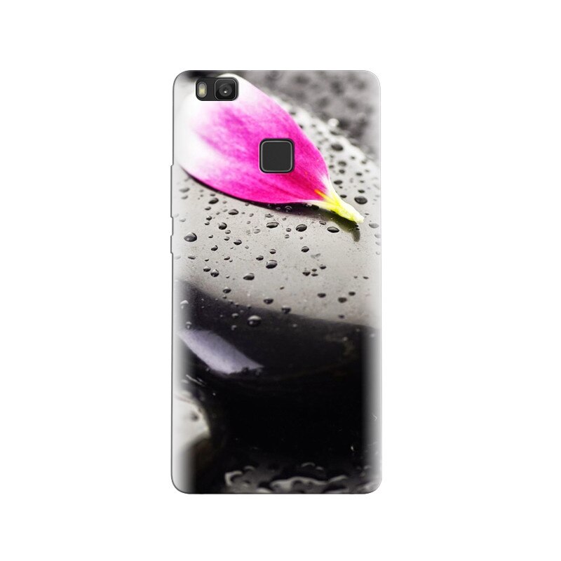 Husa Huawei P9 Lite Purple Petal On Black Pebble Rock