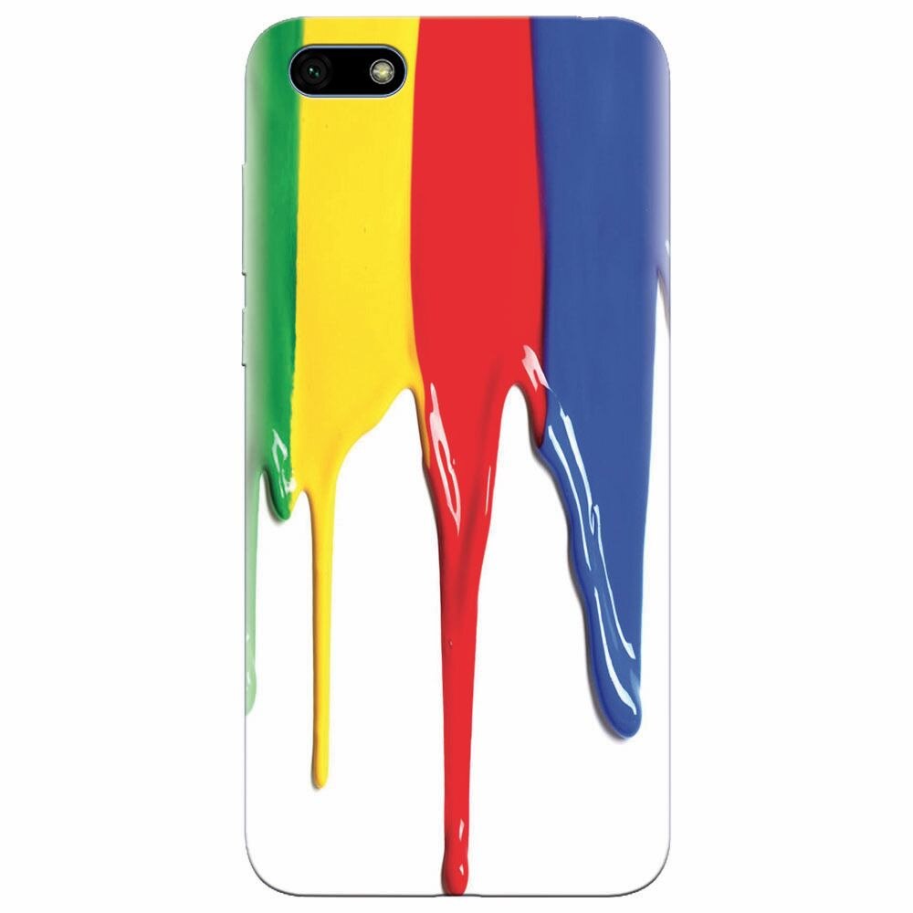 Husa silicon pentru Huawei Y5 Prime 2018, Dripping Colorful Paint