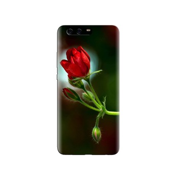 Husa Huawei P10 Twig Geranium Red Flower Buds Husa Huawei P10 Twig Geranium Red Flower Buds