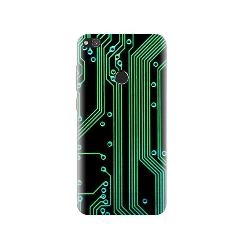 Husa Huawei P8 Lite 2017 Electronic Circuit Green Black
