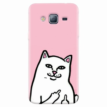 Husa silicon pentru Samsung Galaxy J5 2015, White Cat Husa silicon pentru Samsung Galaxy J5 2015, White Cat