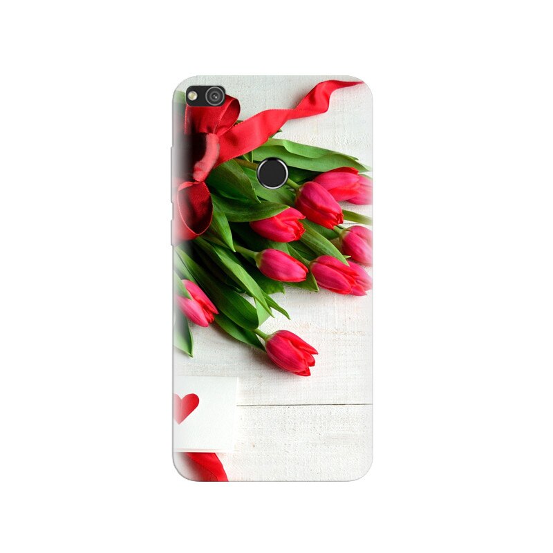 Husa Huawei P8 Lite 2017 Tulips On Wooden Background