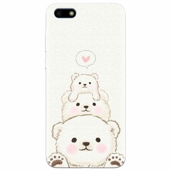Husa silicon pentru Huawei Y5 2018, Bear Family Husa silicon pentru Huawei Y5 2018, Bear Family