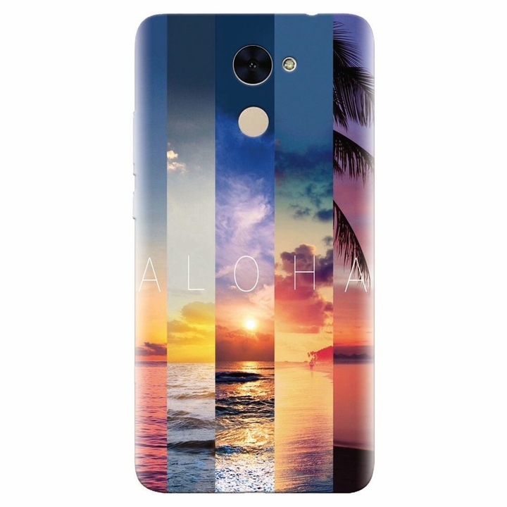Силиконов кейс за Huawei Enjoy 7 Plus, Aloha Summer Stripes