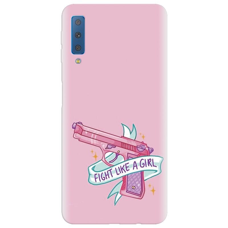 Husa silicon pentru Samsung Galaxy A7 2018, Fight Like A Girl