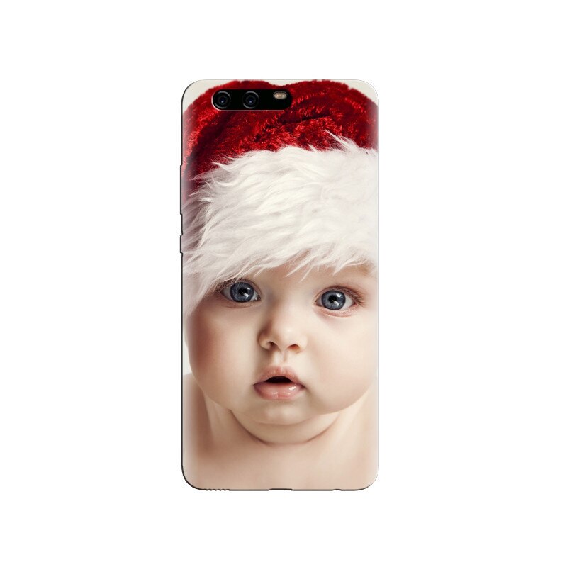 Husa Huawei P10 PLUS Santa Claus Baby Red Hat Blue Eyes