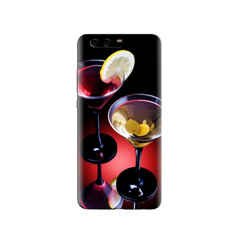 Husa Huawei P10 Red Yellow Cocktails Drinks Top View
