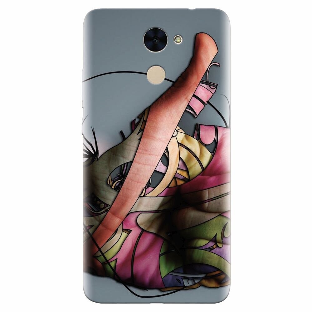 Husa silicon pentru Huawei Enjoy 7 Plus, Abstract Minimalistic Hands