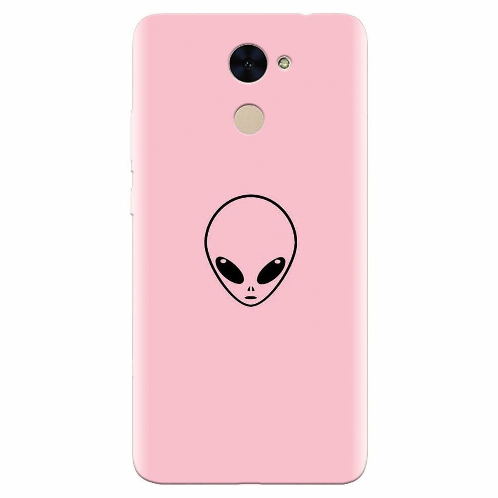 Husa silicon pentru Huawei Y7 Prime 2017, Pink Alien