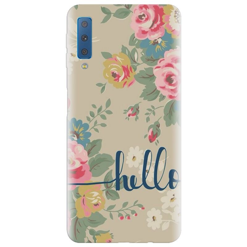 Husa silicon pentru Samsung Galaxy A7 2018, Cute Flower Phone