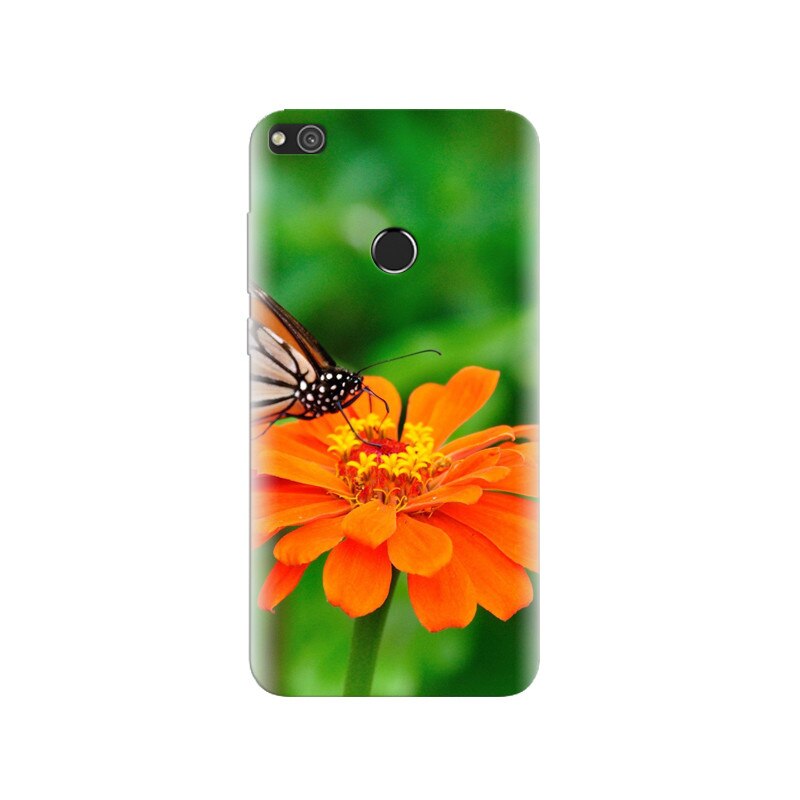 Husa Huawei P8 Lite 2017 Orange Butterfly On Flower
