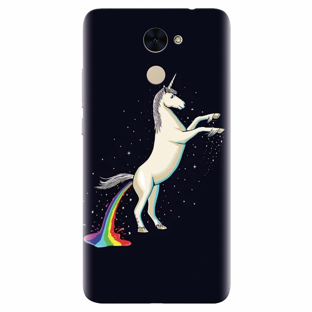 Husa silicon pentru Huawei Nova Lite Plus, Unicorn Shitting Rainbows