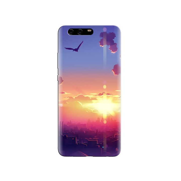 Силиконов кейс съвместим с Huawei P10 PLUS Sunrise City Morning