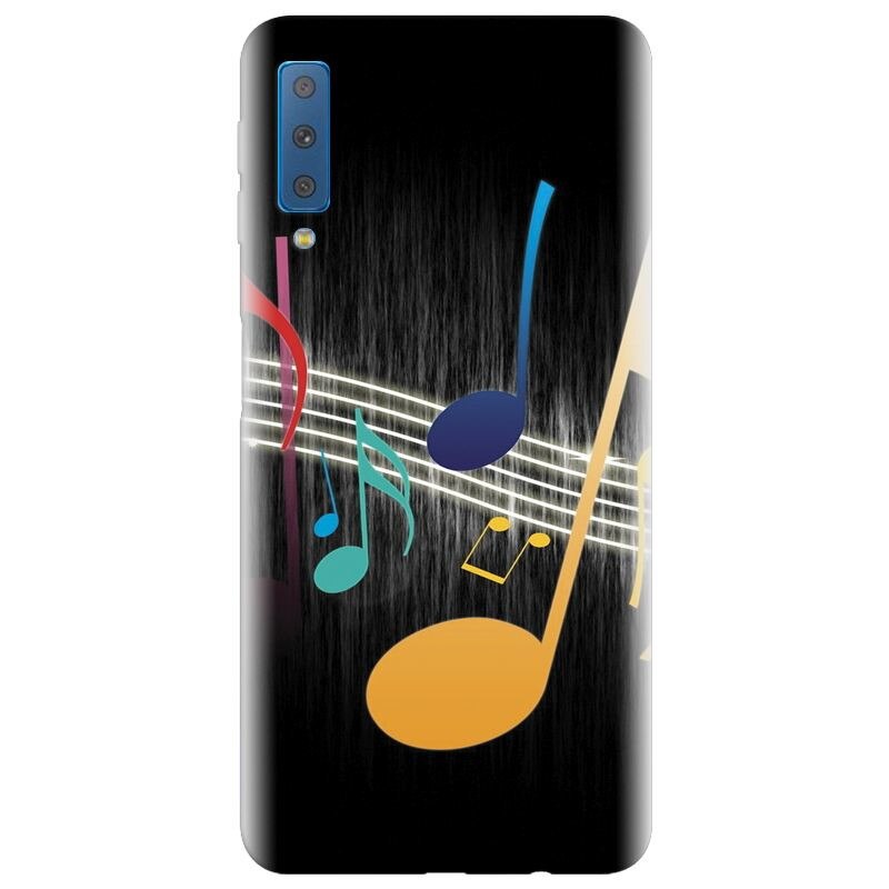 Husa silicon pentru Samsung Galaxy A7 2018, Colorful Music