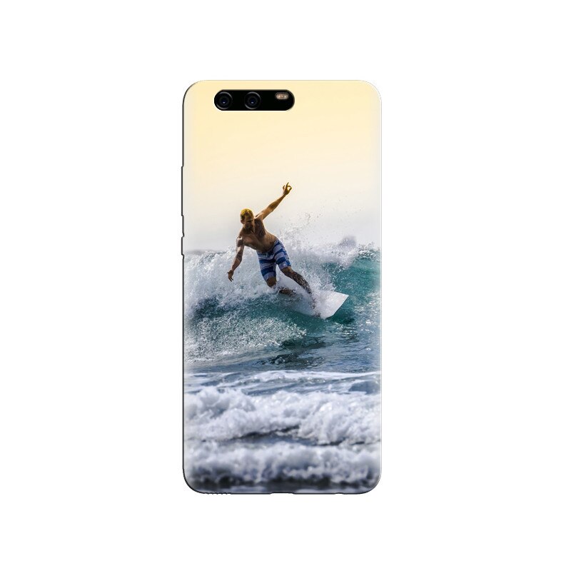 Husa Huawei P10 Surfer Surfboard Sea Waves Horizon