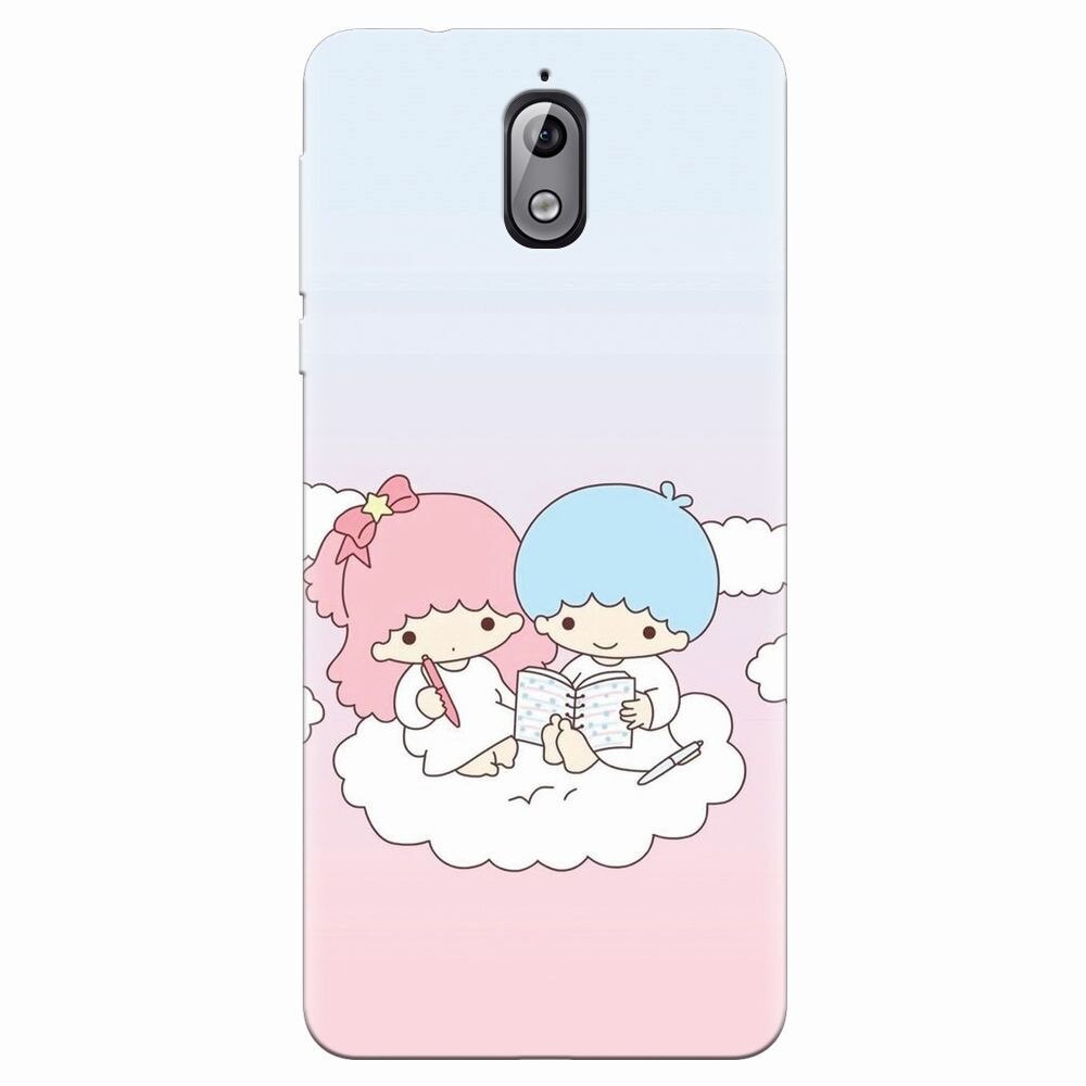 Husa silicon pentru Nokia 3.1, Little Twins On Cloud