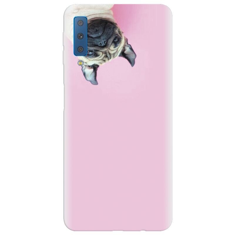 Husa silicon pentru Samsung Galaxy A7 2018, Dog And Pink