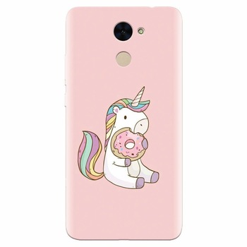 Husa silicon pentru Huawei Enjoy 7 Plus, Unicorn Donuts Husa silicon pentru Huawei Enjoy 7 Plus, Unicorn Donuts