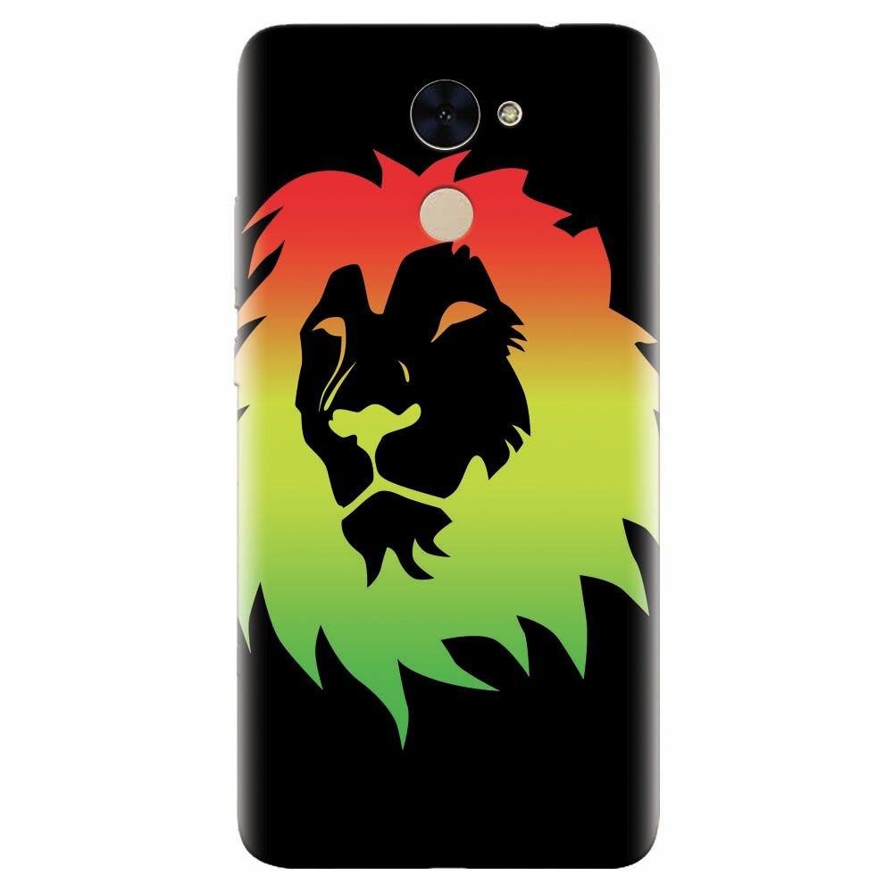 Husa silicon pentru Huawei Y7 Prime 2017, Rasta Color Lion