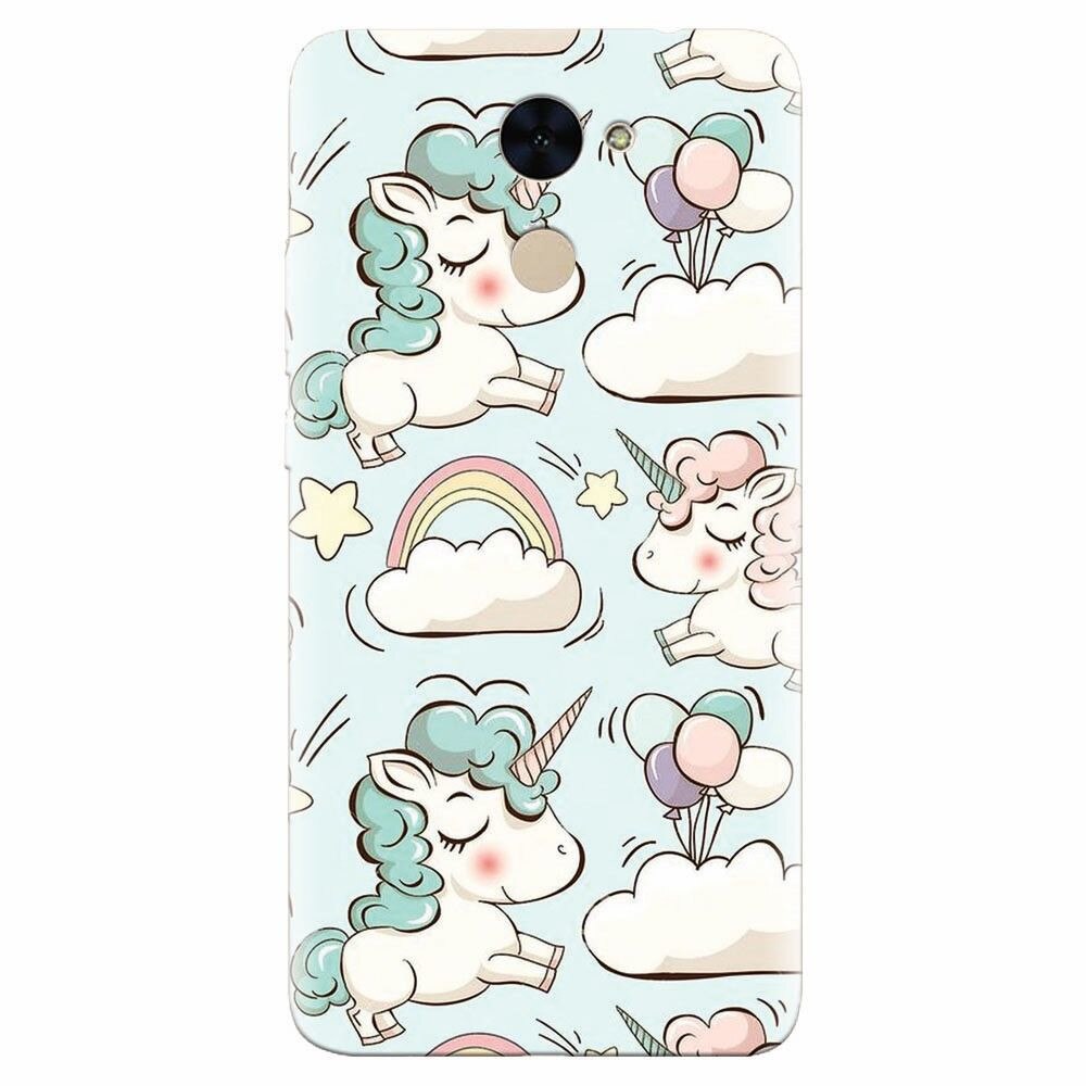 Husa silicon pentru Huawei Nova Lite Plus, Unicorns And Clouds