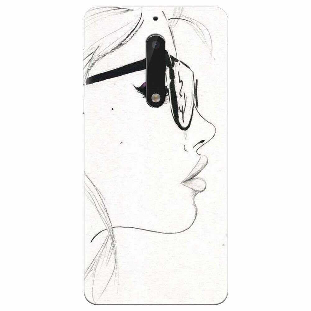 Husa silicon pentru Nokia 5, Girl Face