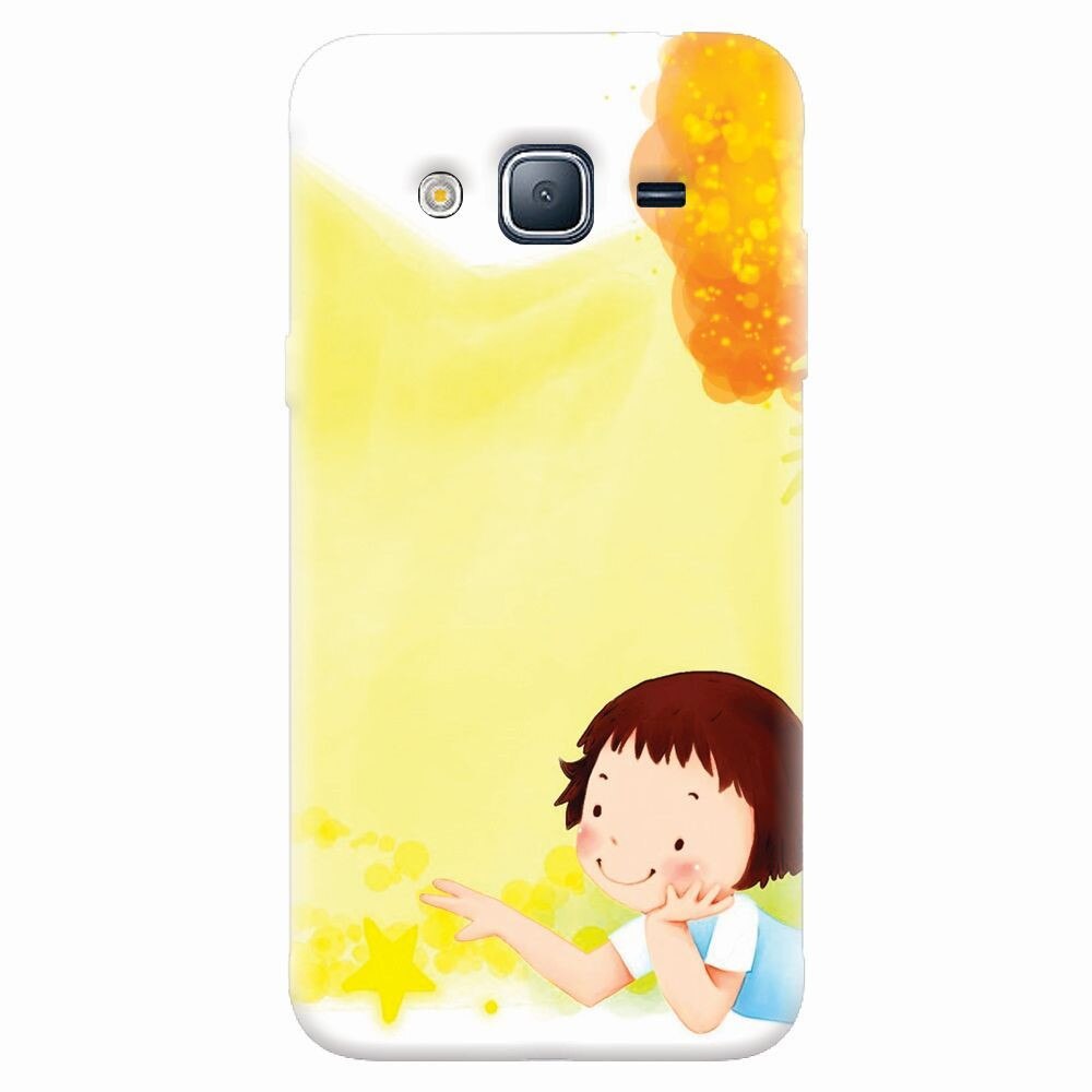 Husa silicon pentru Samsung Galaxy J7 2015, Child Autumn Paint Hd