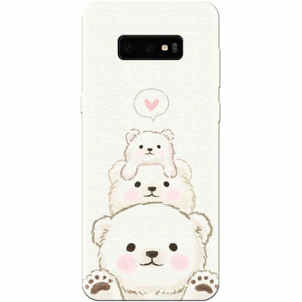 Husa silicon pentru Samsung Galaxy S10 Lite, Bear Family