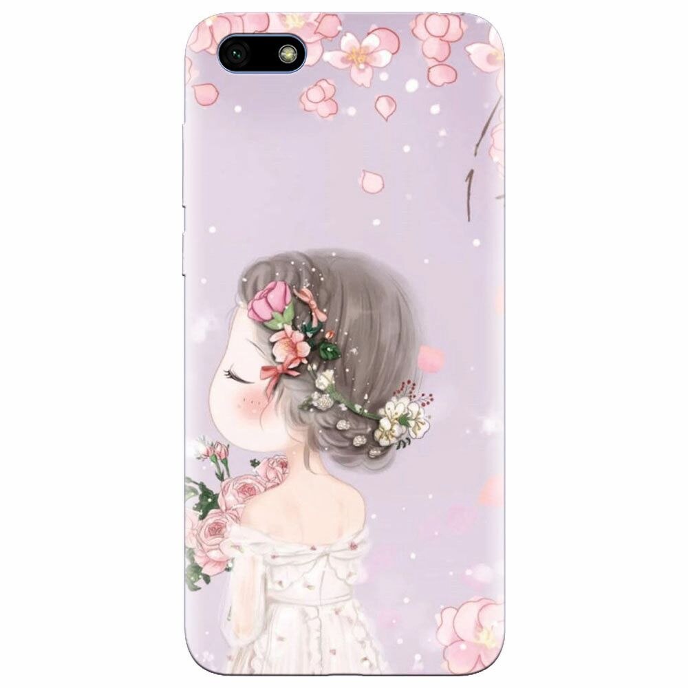 Husa silicon pentru Huawei Y5 Prime 2018, Girl 001