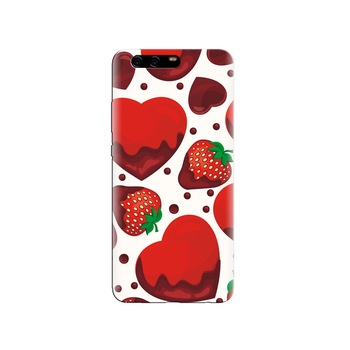 Husa Huawei P10 Strawberry And Hearts Photos Husa Huawei P10 Strawberry And Hearts Photos