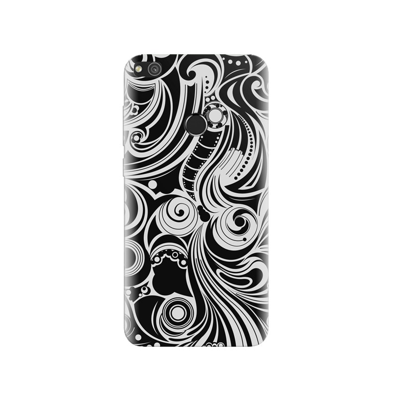 Husa Huawei P8 Lite 2017 Black And White Spiral Pattern