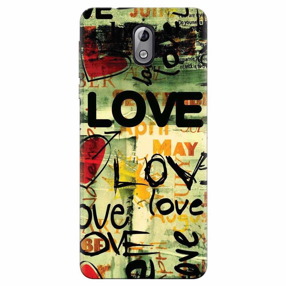 Husa silicon pentru Nokia 3.1, Love Artwork