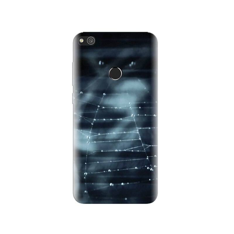 Husa Huawei P8 Lite 2017 Black Cobweb With Dew Drops
